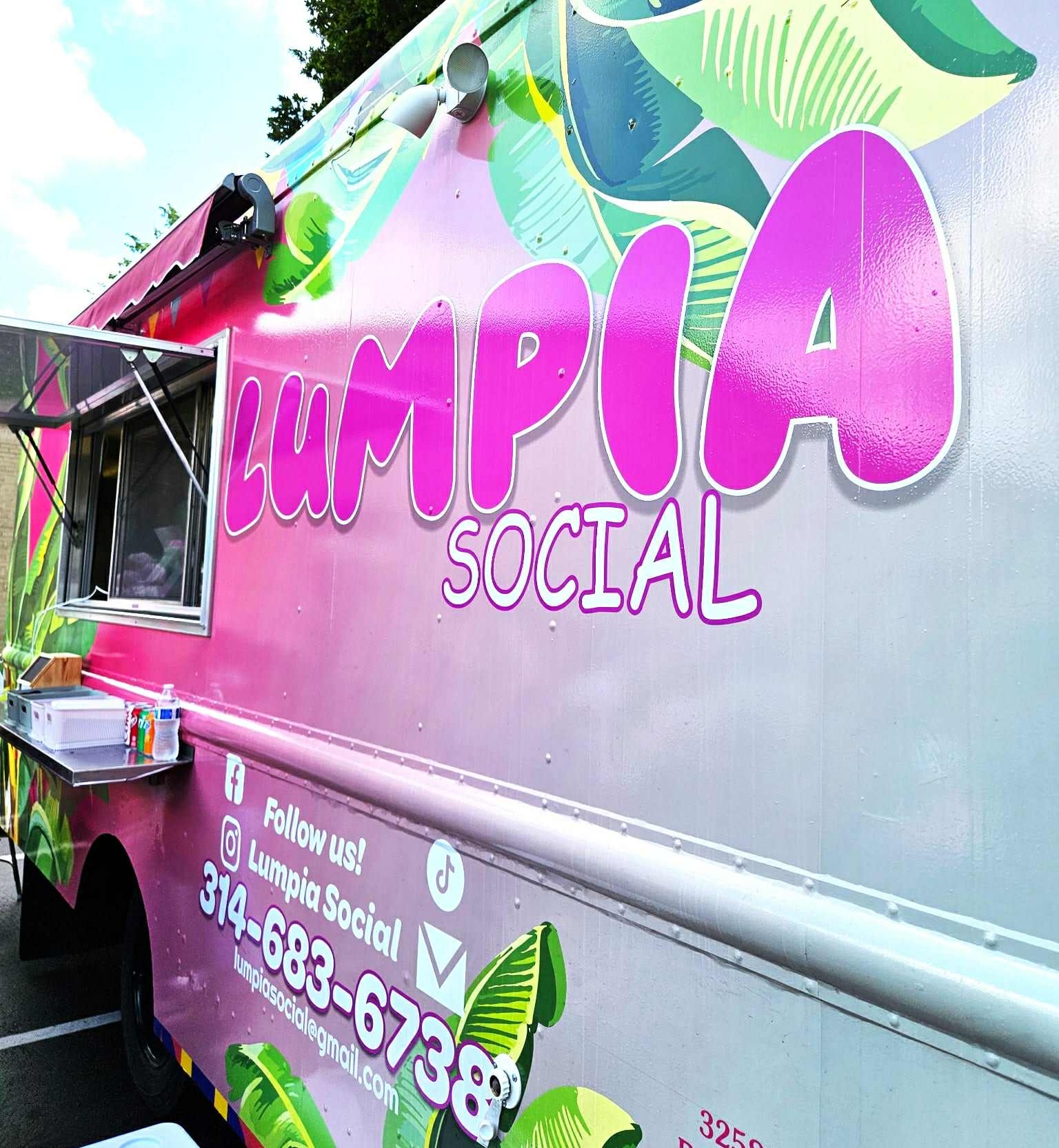 Lumpia Social food truck parked at a St. Louis market